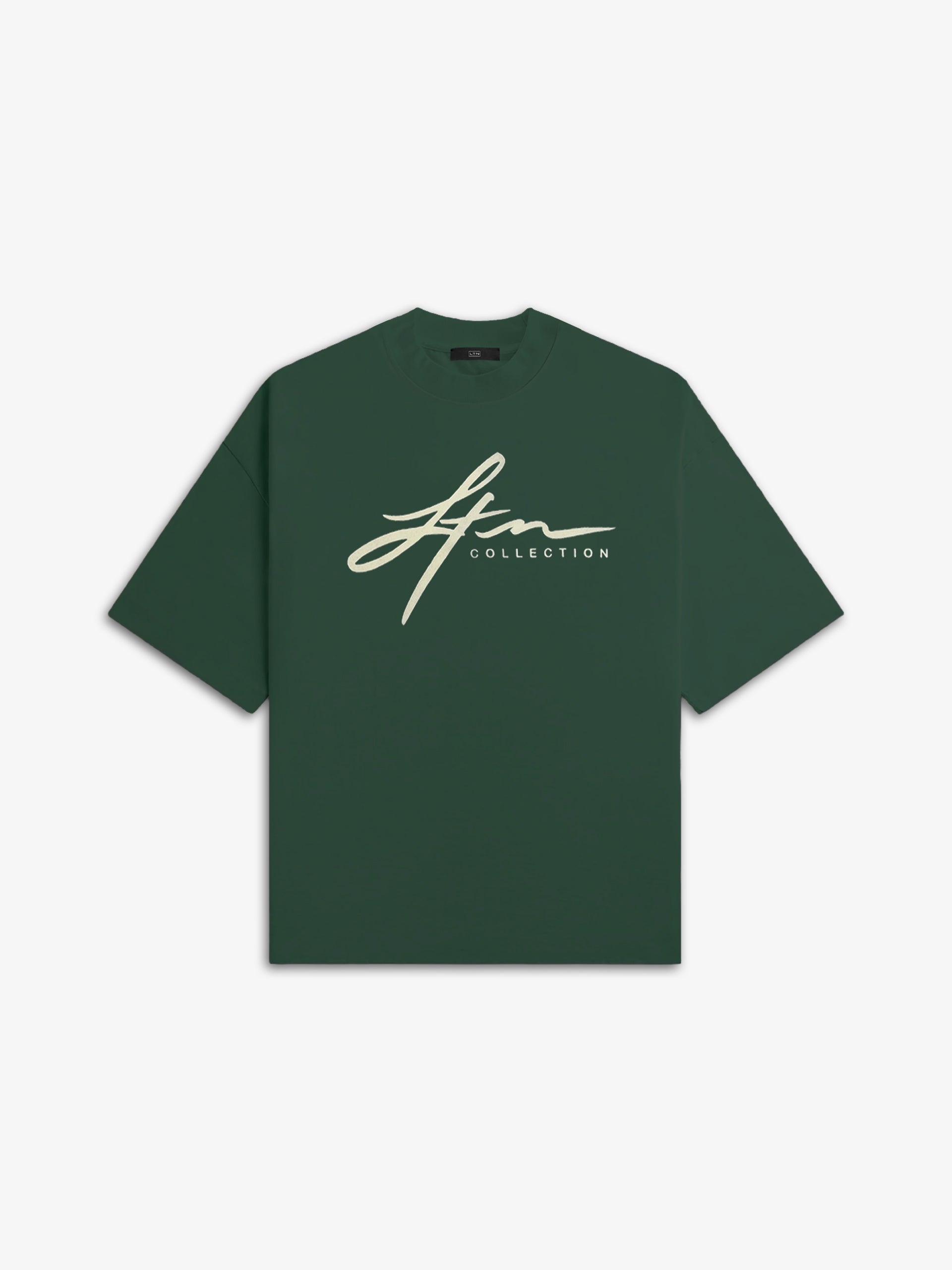 LTN Script Tee (Green/Cream)
