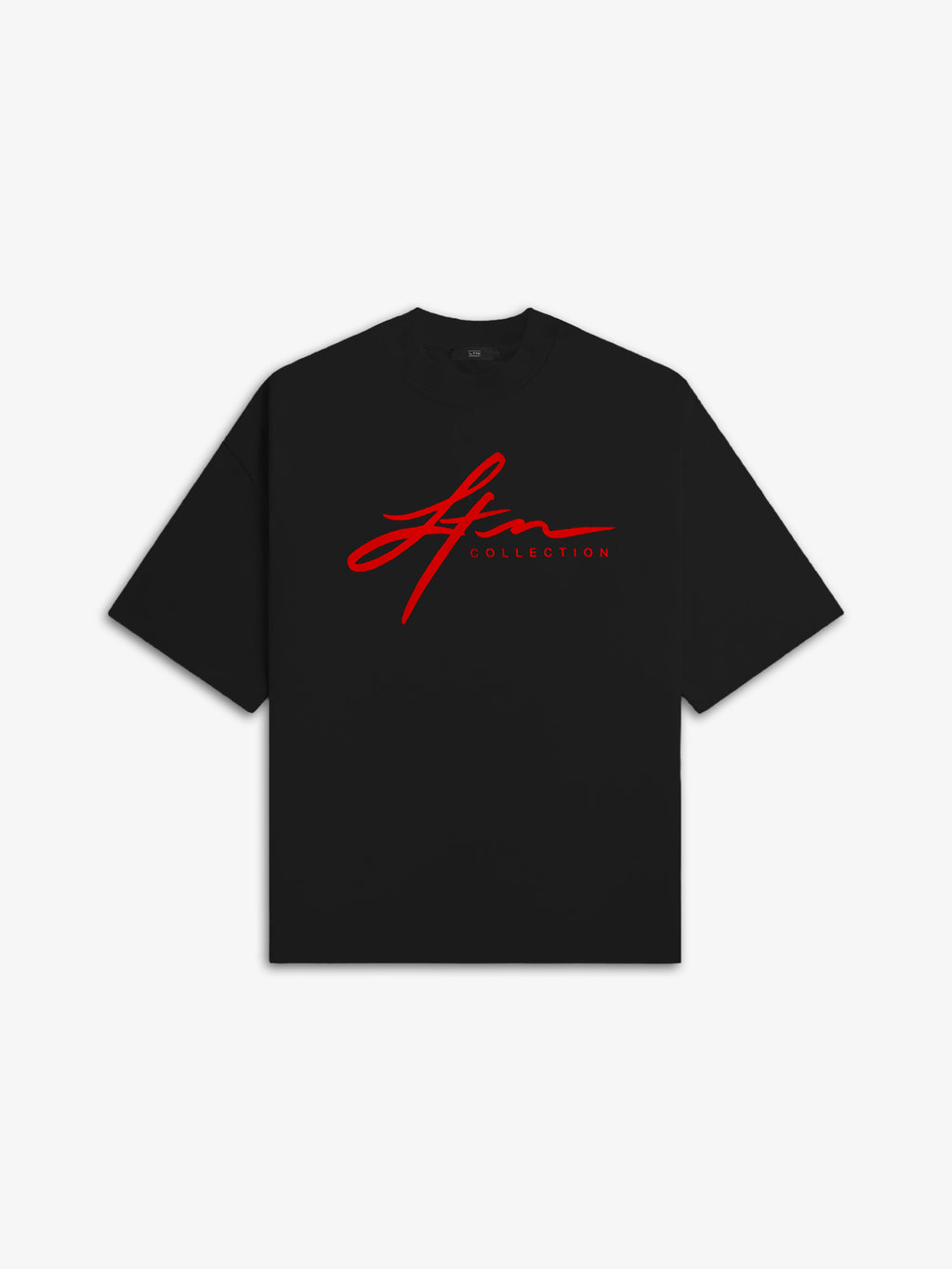 LTN Script Tee (Black/Red)