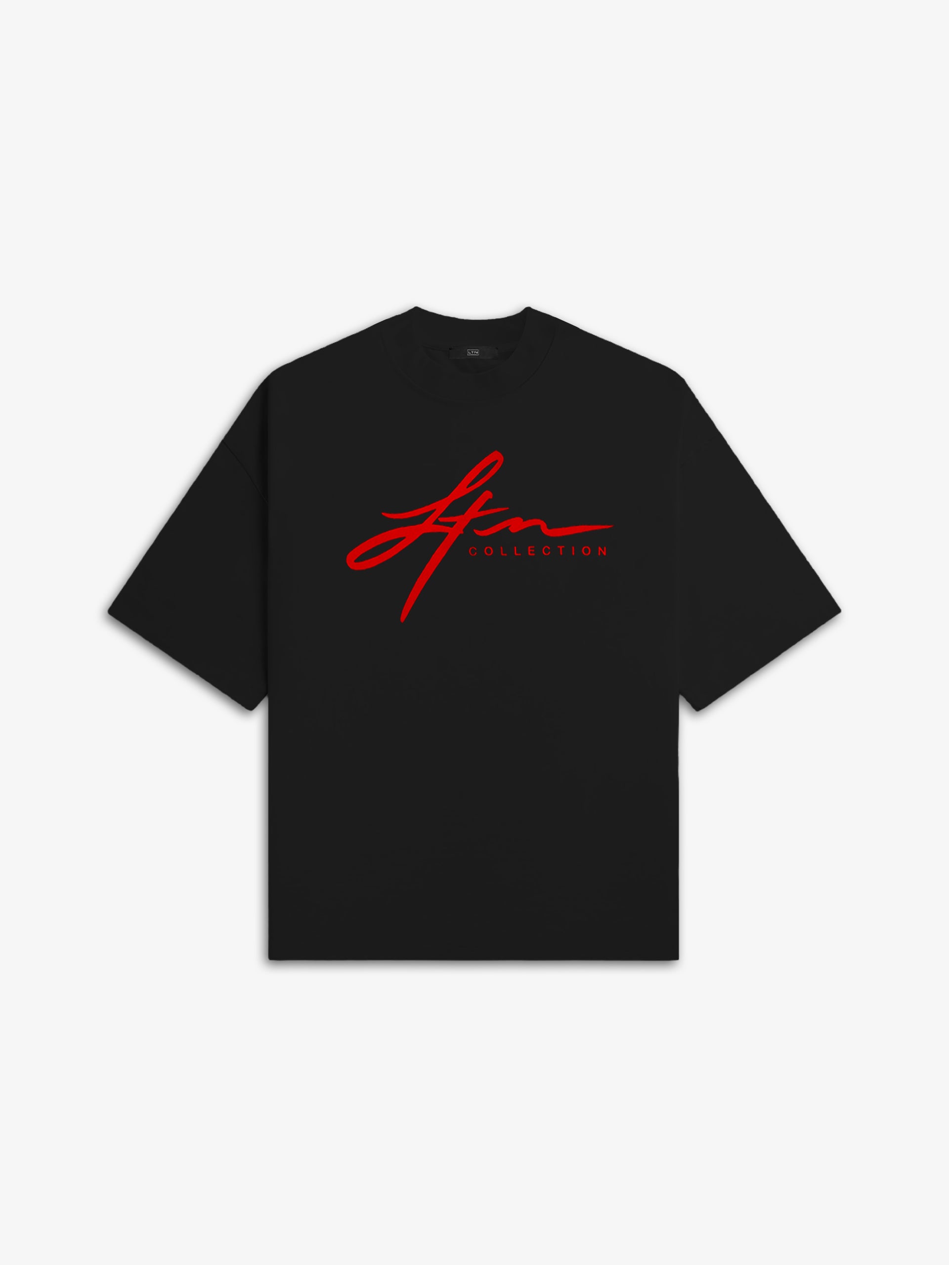 LTN Script Tee (Black/Red)